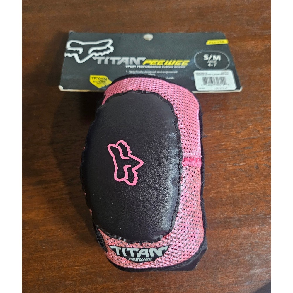 Fox Racing Titan Peewee Elbow Guards Kids S/M Pink Black Motocross BMX Gear